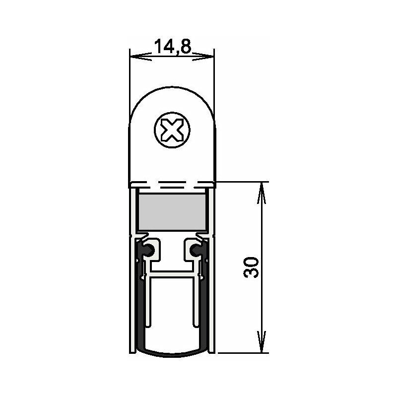 foto del prodotto athmer guarnizione porta schall ex duo l 15 ws 1 382 2 s.l.1083mm alu.argento per hlt