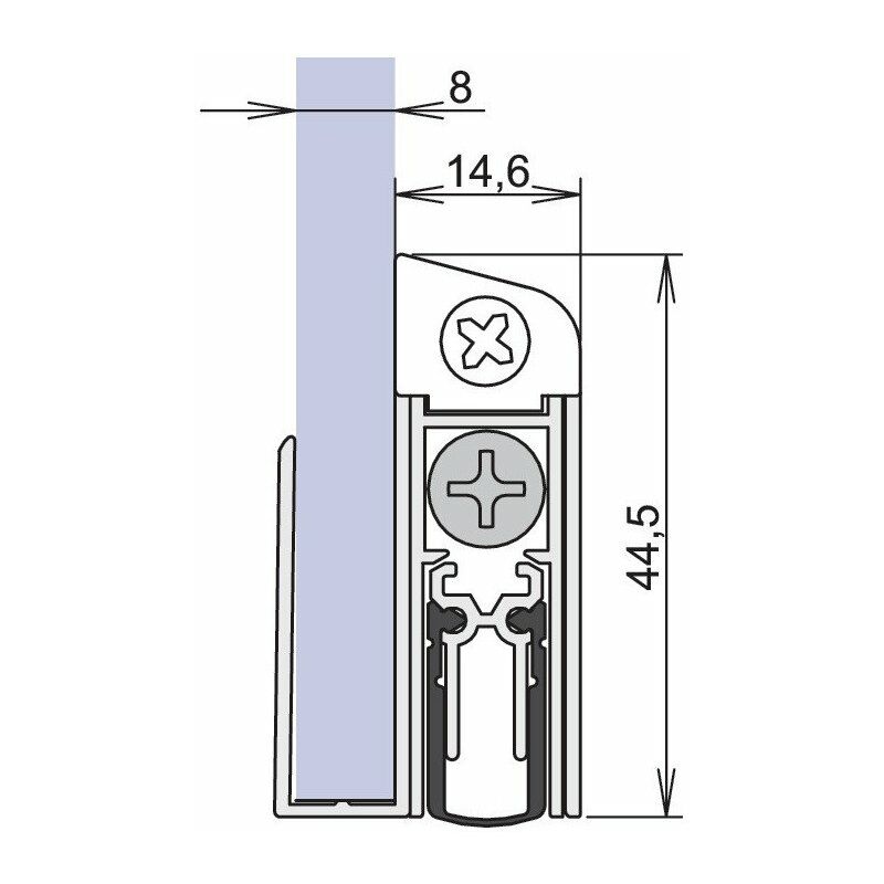 foto del prodotto athmer guarnizione porta schall ex gs 8 1 407 1 s.l.1208mm alu.silverf.glt