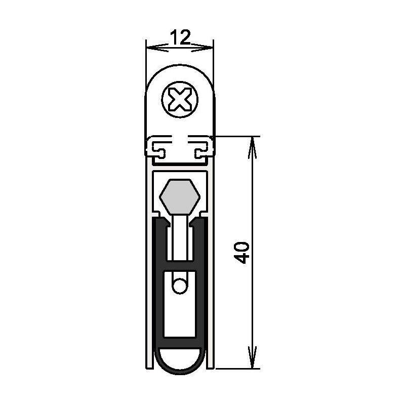 foto del prodotto athmer joint de porte kaltfeind allround 1 1075 1 s.l.1083mm aluminium argent f.hlt l r