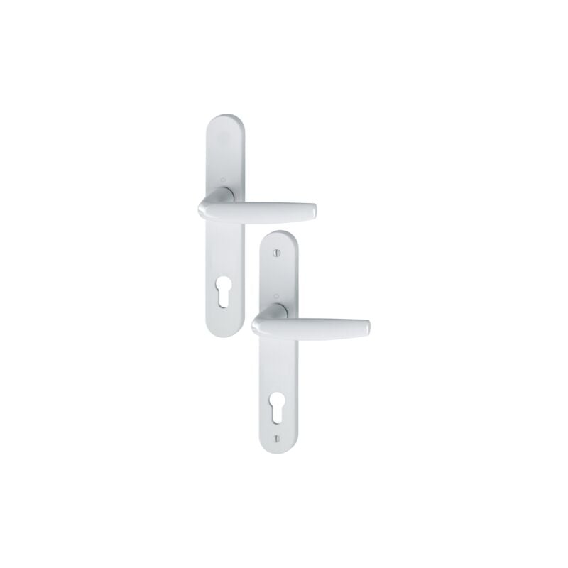 foto del prodotto atlanta hoppe set di porte a piastra larga bianco 9016 chiave i entr.92 c8 p.68 77 282416