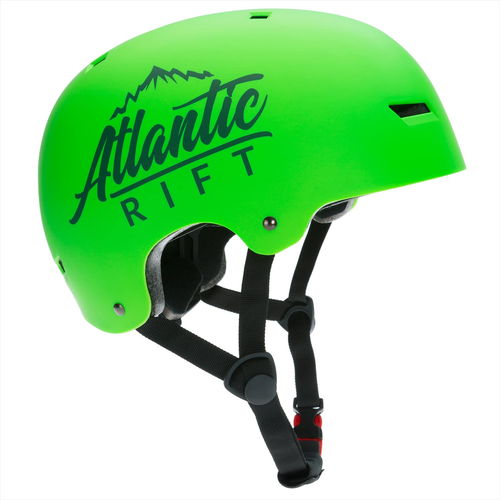 foto del prodotto atlantic rift casco da skate verde fluo s regolabile