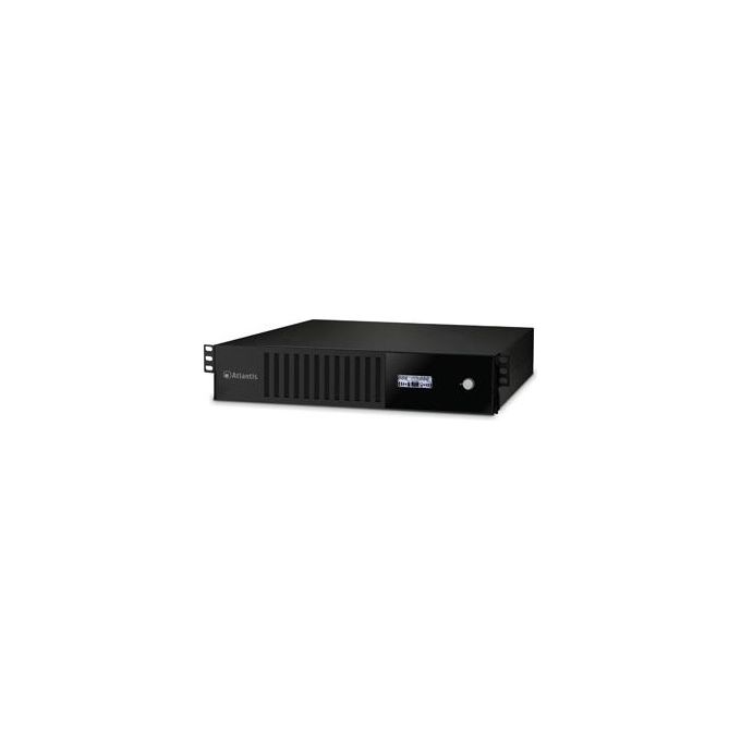 foto del prodotto atlantis a03 hp2201 rc ups 2200va 1320w sinewave con avr rack 2u display lcd usb 2 batterie 12v 10a