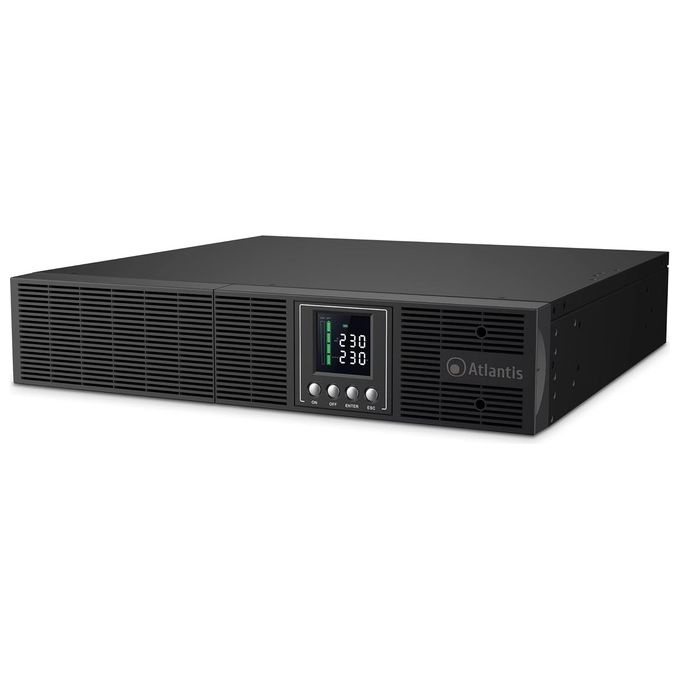 foto del prodotto atlantis a03-op1502p-rc ups server online pro 1500va 1350w tower-rack 2u 3 batterie