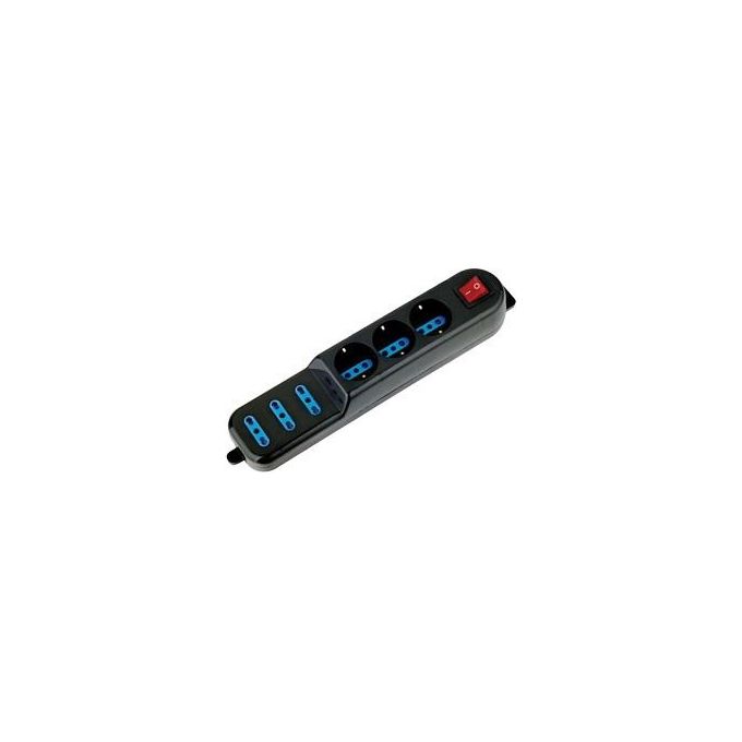 foto del prodotto atlantis multipresa 6 porte nero