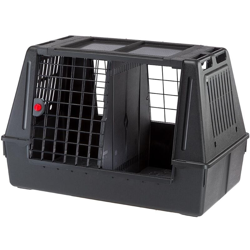 foto del prodotto atlas car scenic trasportino per cani da auto. varie misure. . variante 100 misure 100 x 60 x h 66 cm nero ferplast