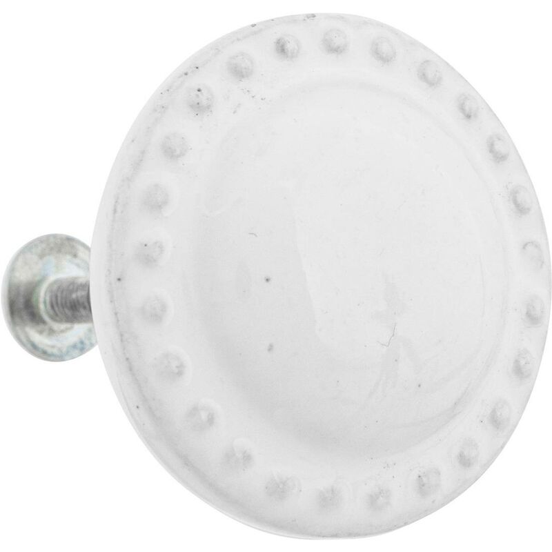 foto del prodotto atmosphera 2 x pomelli barbara in ceramica e metallo d4cm bianco cr ateur d int rieur