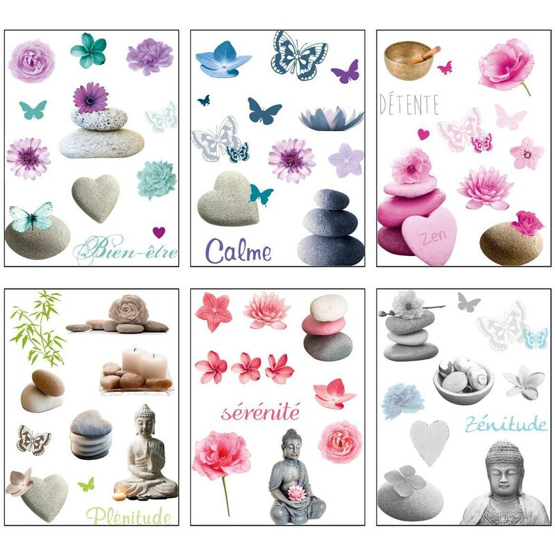 foto del prodotto atmosphera adesivo illustrativo zen 30x40 benessere cr ateur d int rieur