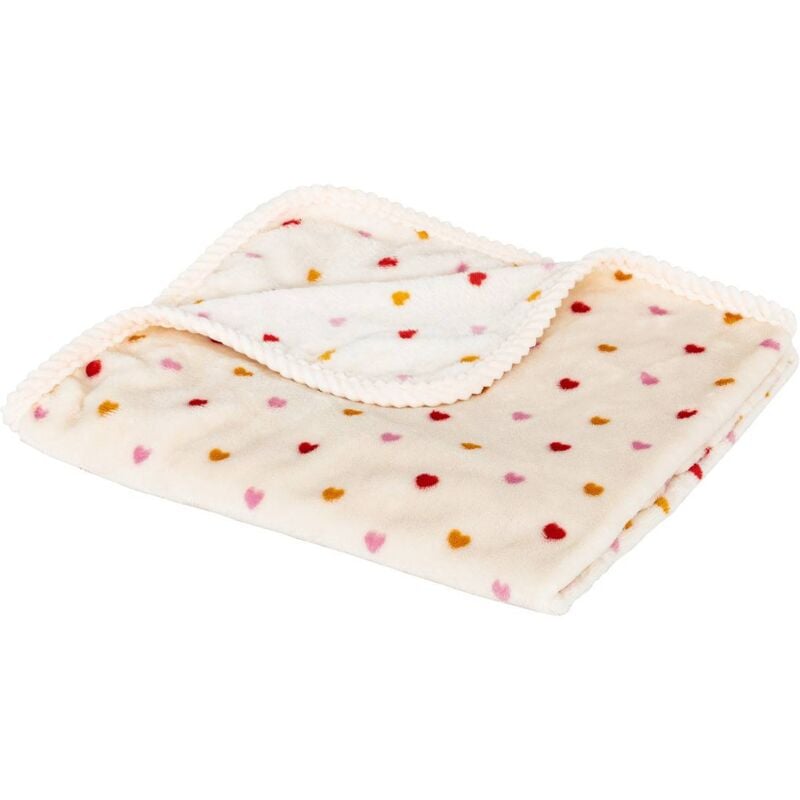 foto del prodotto atmosphera amour coperta di flanella beige per bambini 75x100cm cr ateur d int rieur