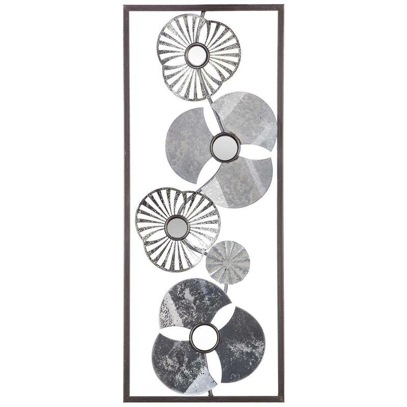 foto del prodotto atmosphera appendiabiti da parete in metallo argentato flower 25x61cm cr ateur d int rieur