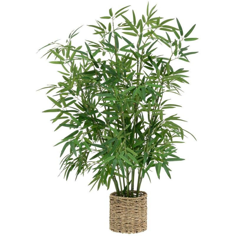 foto del prodotto atmosphera bamb artificiale in vaso naturale h100cm verde cr ateur d int rieur