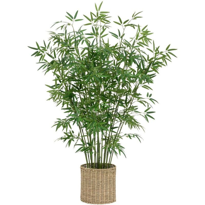 foto del prodotto atmosphera bamb artificiale in vaso naturale h150cm verde cr ateur d int rieur