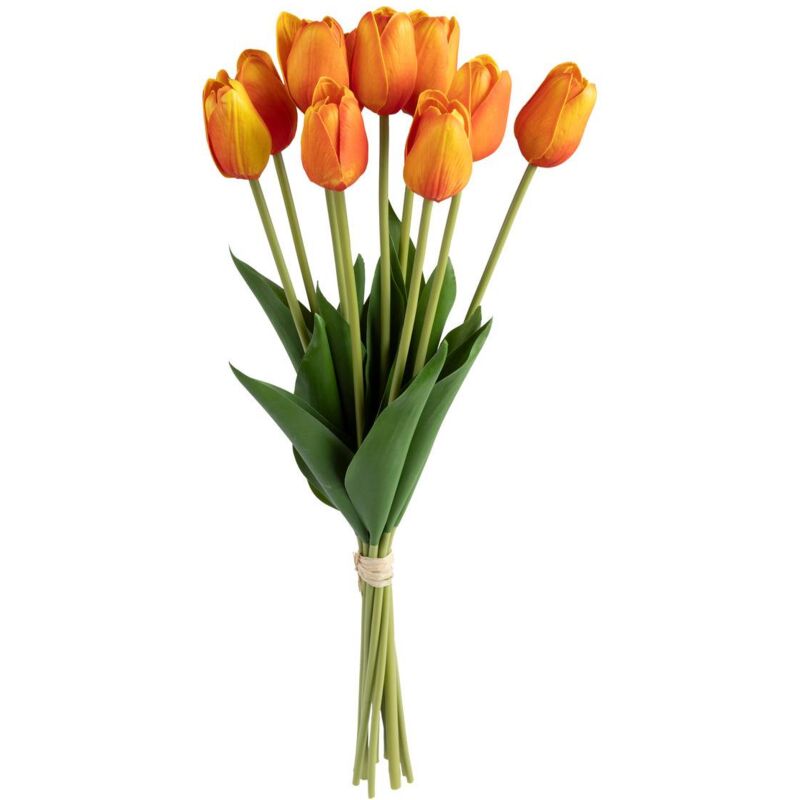 foto del prodotto atmosphera bouquet 10 tulipani artificiali james orange h48cm cr ateur d int rieur