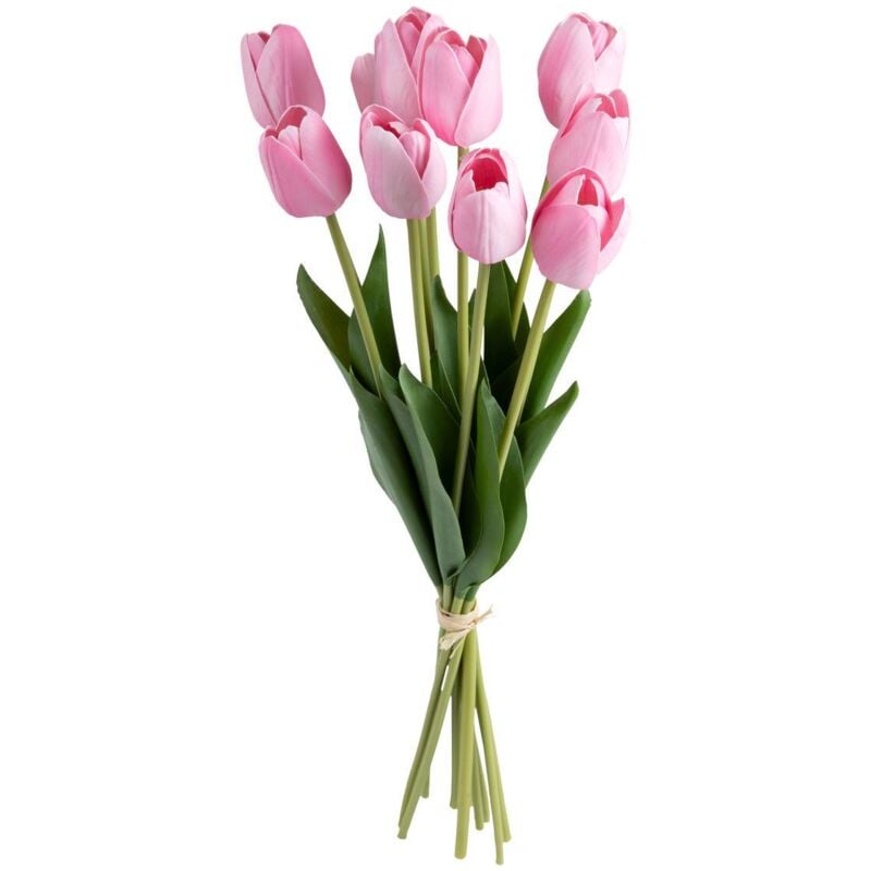 foto del prodotto atmosphera bouquet di 10 tulipani artificiali satis orange h48cm cr ateur d int rieur