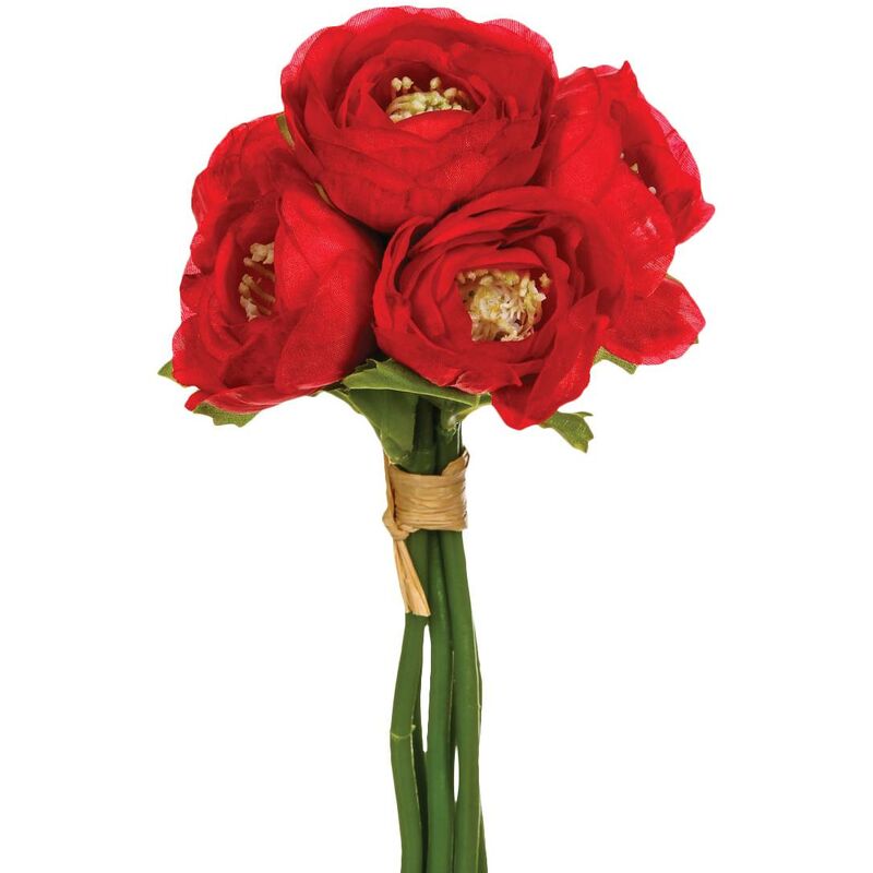 foto del prodotto atmosphera bouquet di 6 ranuncoli artificiali h25cm rosso cr ateur d int rieur
