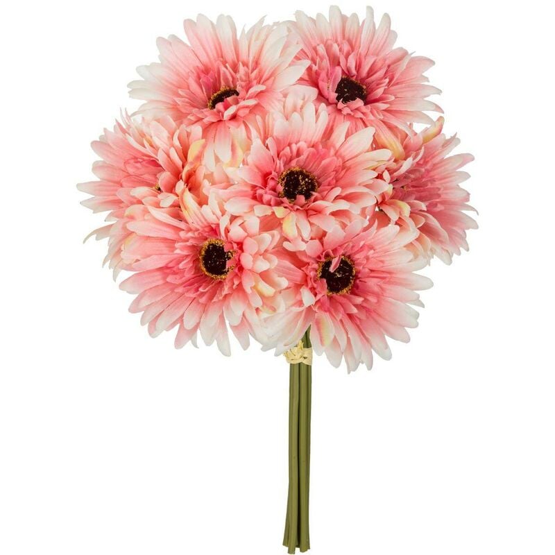foto del prodotto atmosphera bouquet di 7 gerbere artificiali h26cm rosa cr ateur d int rieur