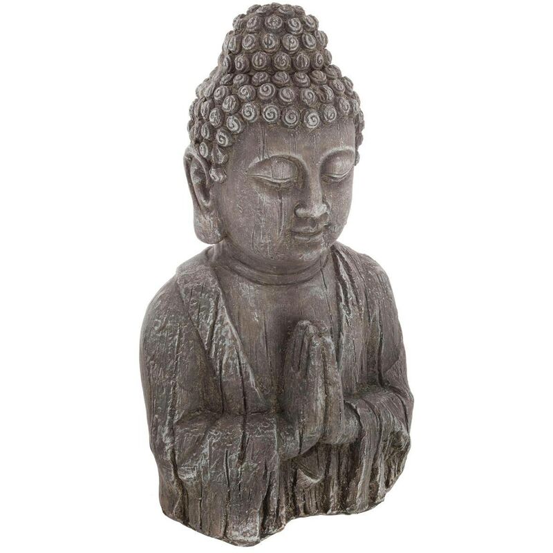 foto del prodotto atmosphera busto di buddha effetto legno h48cm cr ateur d int rieur
