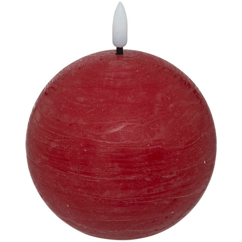 foto del prodotto atmosphera candela a sfera a led molia d10cm rosso cr ateur d int rieur