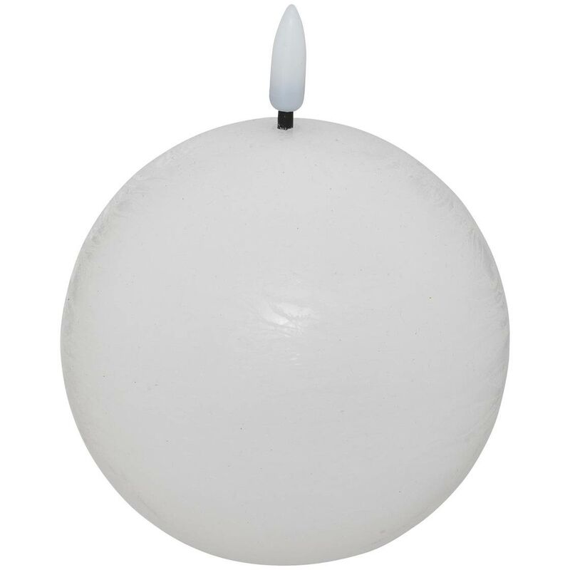 foto del prodotto atmosphera candela a sfera a led molia d12cm bianco cr ateur d int rieur