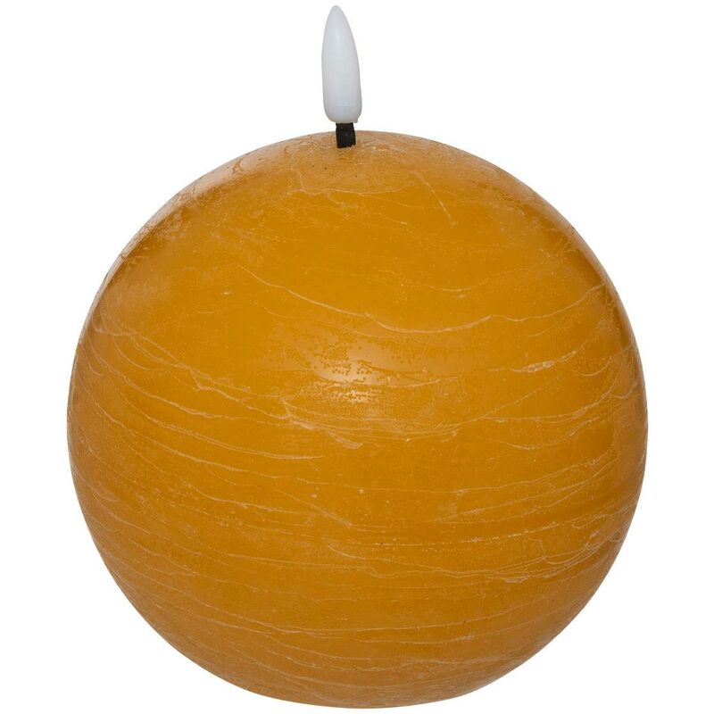 foto del prodotto atmosphera candela a sfera a led molia d8cm giallo cr ateur d int rieur