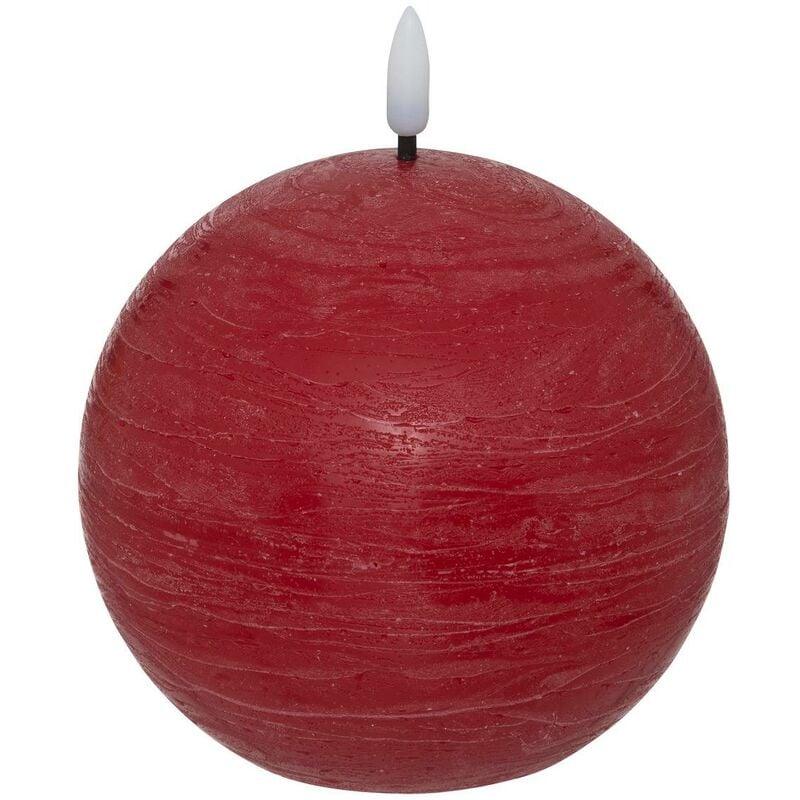 foto del prodotto atmosphera candela a sfera a led molia d8cm rosso cr ateur d int rieur