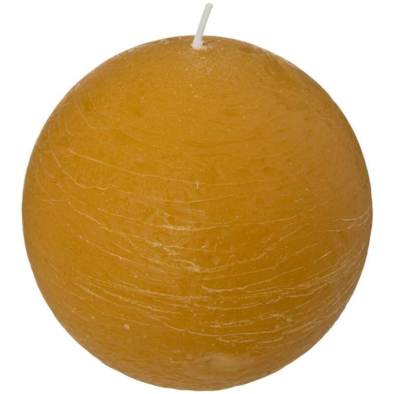 foto del prodotto atmosphera candela a sfera gialla rustica 445 g cr ateur d int rieur