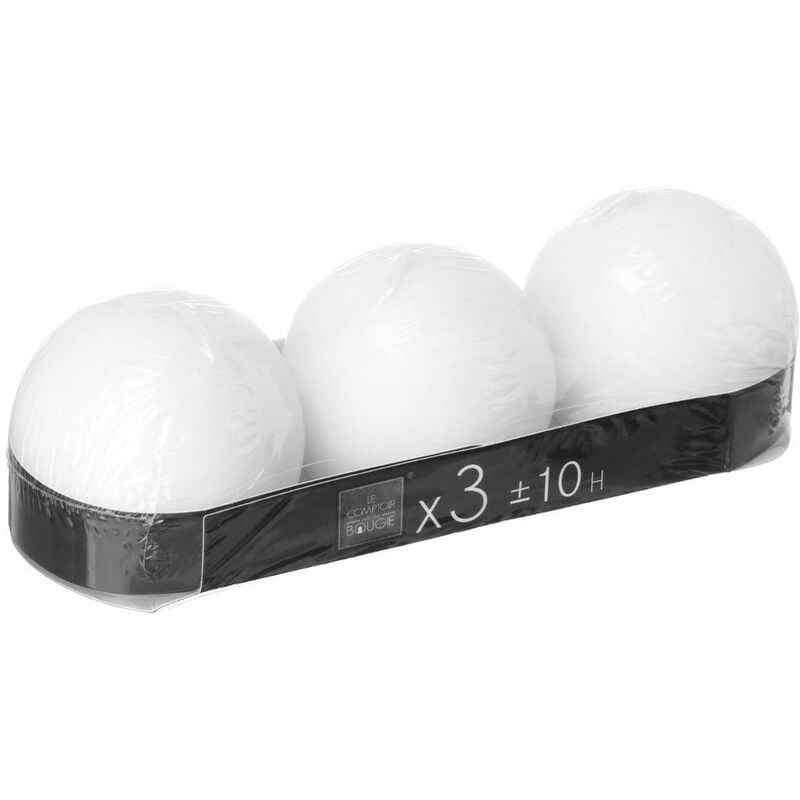 foto del prodotto atmosphera candela a sfera rustica many bianca 88g cr ateur d int rieur