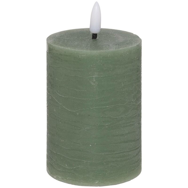 foto del prodotto atmosphera candela rotonda a led molia h13cm verde scuro cr ateur d int rieur