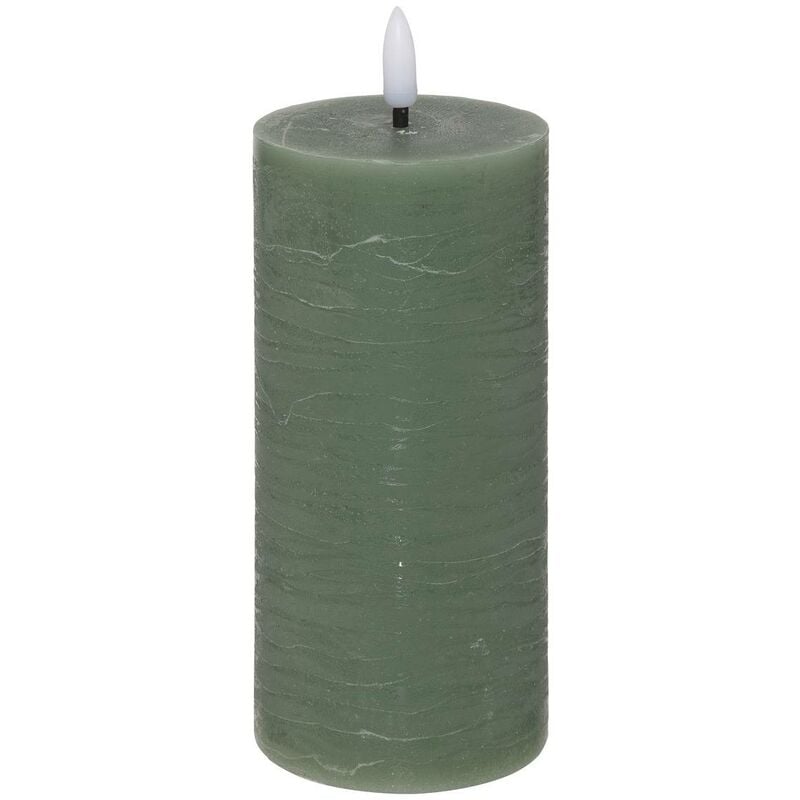 foto del prodotto atmosphera candela rotonda a led molia h18cm verde scuro cr ateur d int rieur