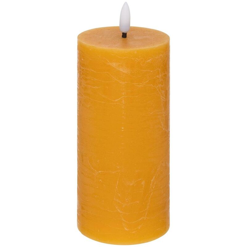 foto del prodotto atmosphera candela tonda a led molia h18cm giallo cr ateur d int rieur