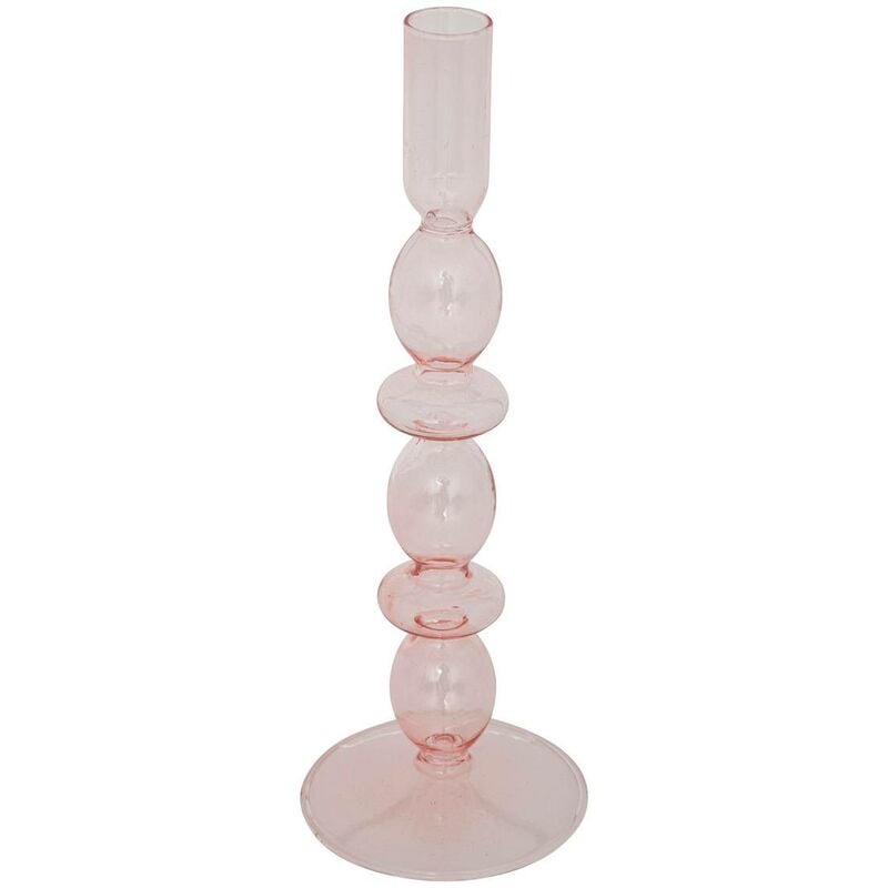 foto del prodotto atmosphera candelabro in vetro rosa h25,7cm cr ateur d int rieur