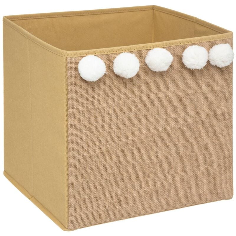 foto del prodotto atmosphera cestino per bambini con pompon in juta 29x29cm cr ateur d int rieur
