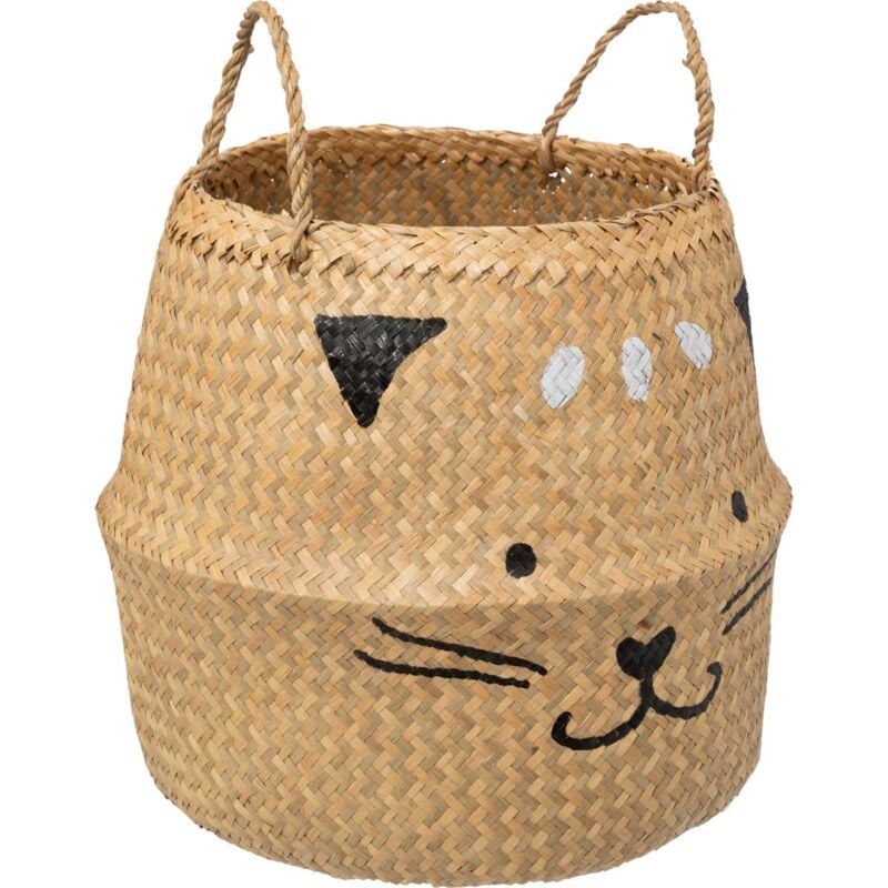 foto del prodotto atmosphera cesto portaoggetti con stampa di gatti, p 35 cm, cameretta dei bambini