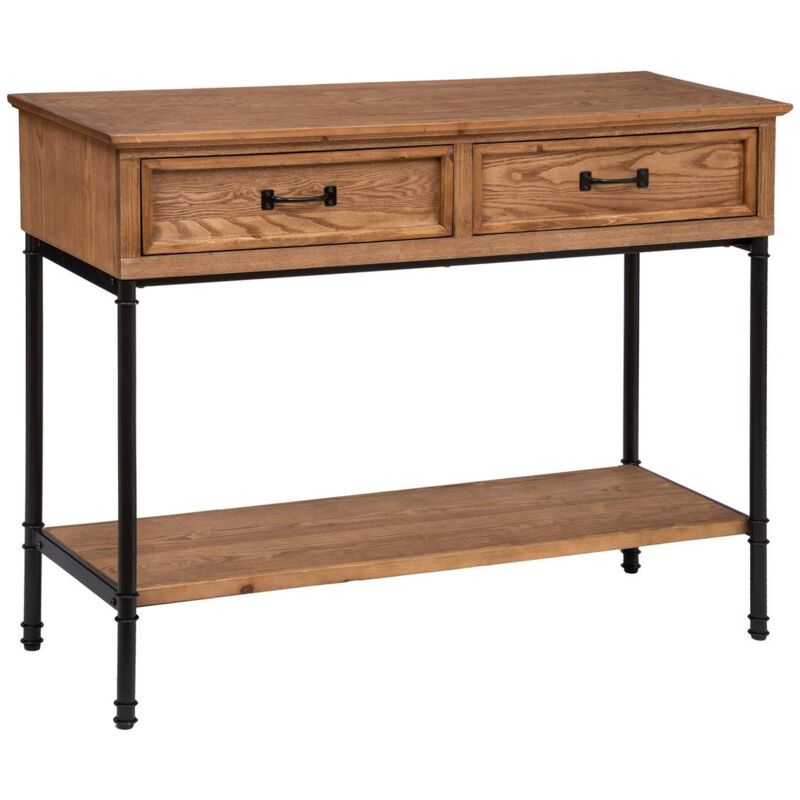 foto del prodotto atmosphera - consolle in legno a 2 cassetti danik l110cm cr ateur d'int rieur