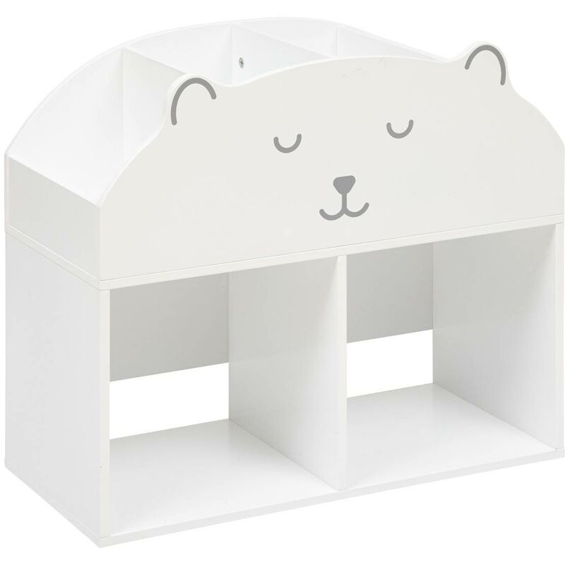 foto del prodotto atmosphera contenitore in legno con orsetto 56x30cm bianco cr ateur d int rieur