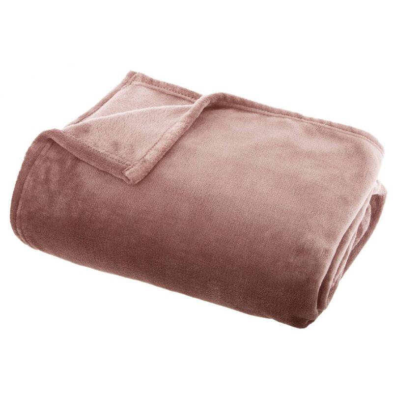 foto del prodotto atmosphera coperta di flanella rosa 130x180cm cr ateur d int rieur