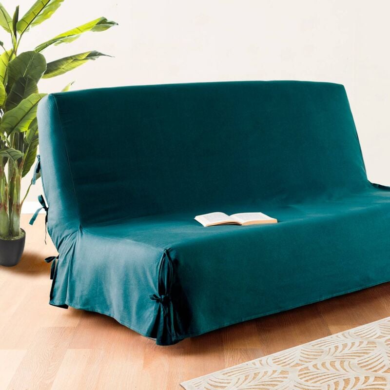 foto del prodotto atmosphera copridivano letto anjali in cotone blu anatra 140x200cm cr ateur d int rieur