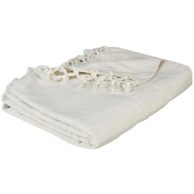 foto del prodotto atmosphera copriletto anjali in cotone bianco avorio 160x220cm cr ateur d int rieur
