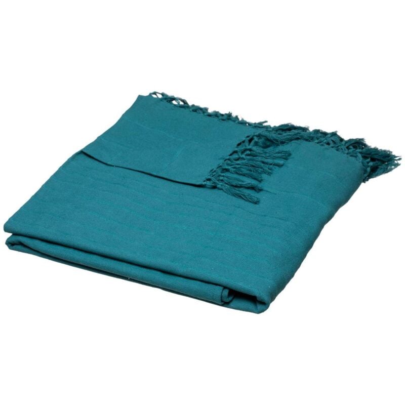 foto del prodotto atmosphera copriletto anjali in cotone blu anatra 230x250cm cr ateur d int rieur