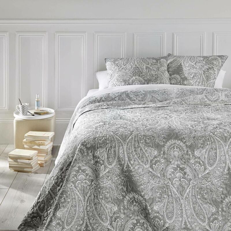 foto del prodotto atmosphera copriletto marie 2 federe grigio topo 260x240cm cr ateur d int rieur