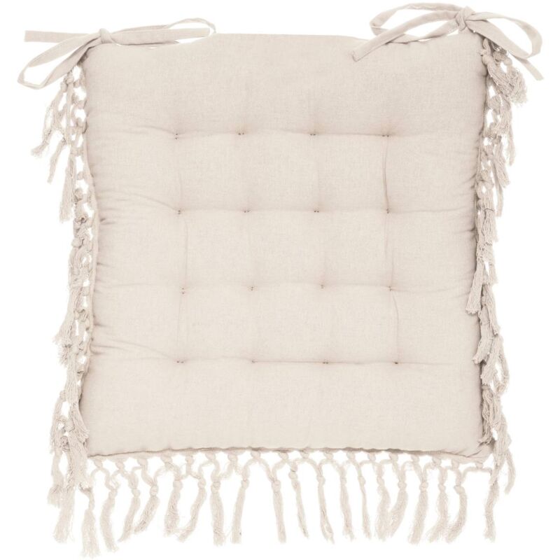 foto del prodotto atmosphera coprisedia macra in macram avorio 40x40cm cr ateur d int rieur