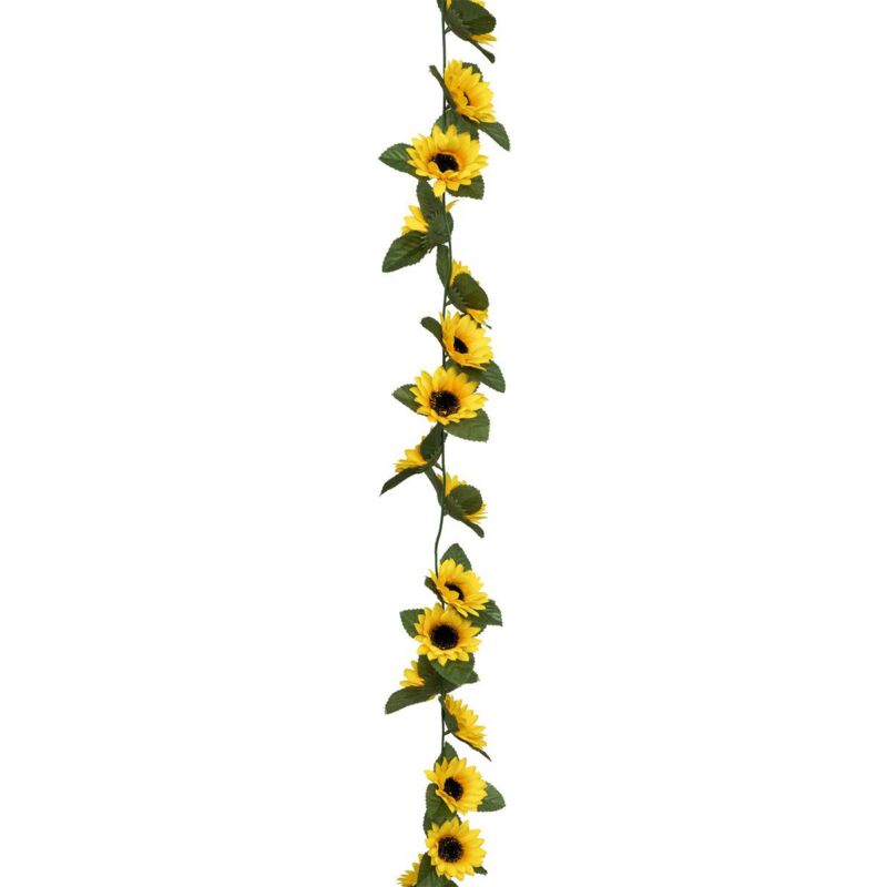 foto del prodotto atmosphera corona di girasoli artificiale naki giallo h180cm cr ateur d int rieur