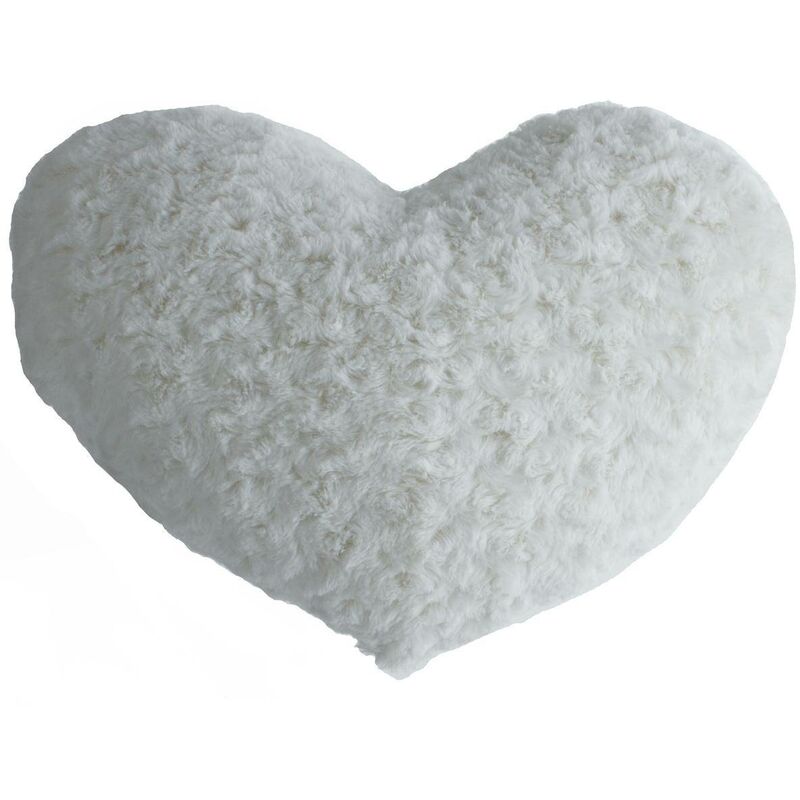 foto del prodotto atmosphera cuscino a cuore bouclette bianco avorio 28x36cm cr ateur d int rieur