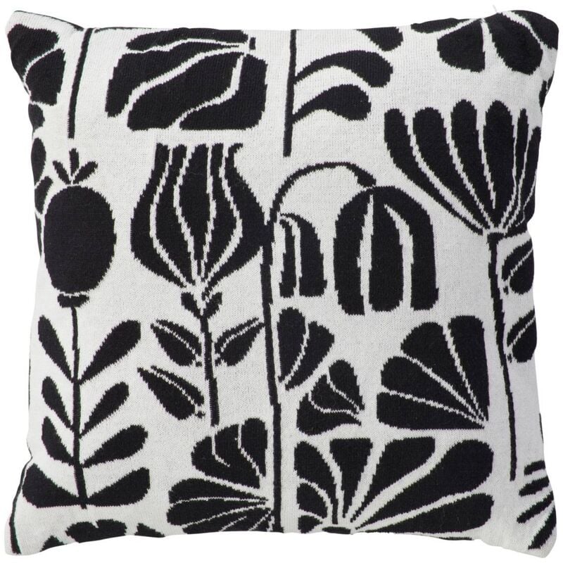 foto del prodotto atmosphera cuscino effetto maglia twisted lime bianco e nero 40x40cm cr ateur d int rieur