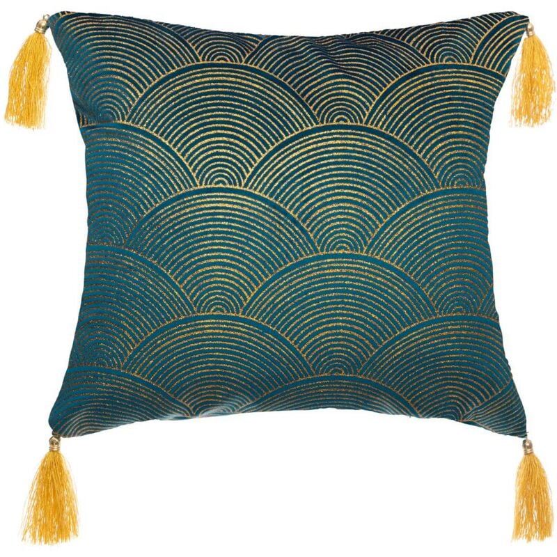 foto del prodotto atmosphera cuscino glitter blu 40x40cm cr ateur d int rieur