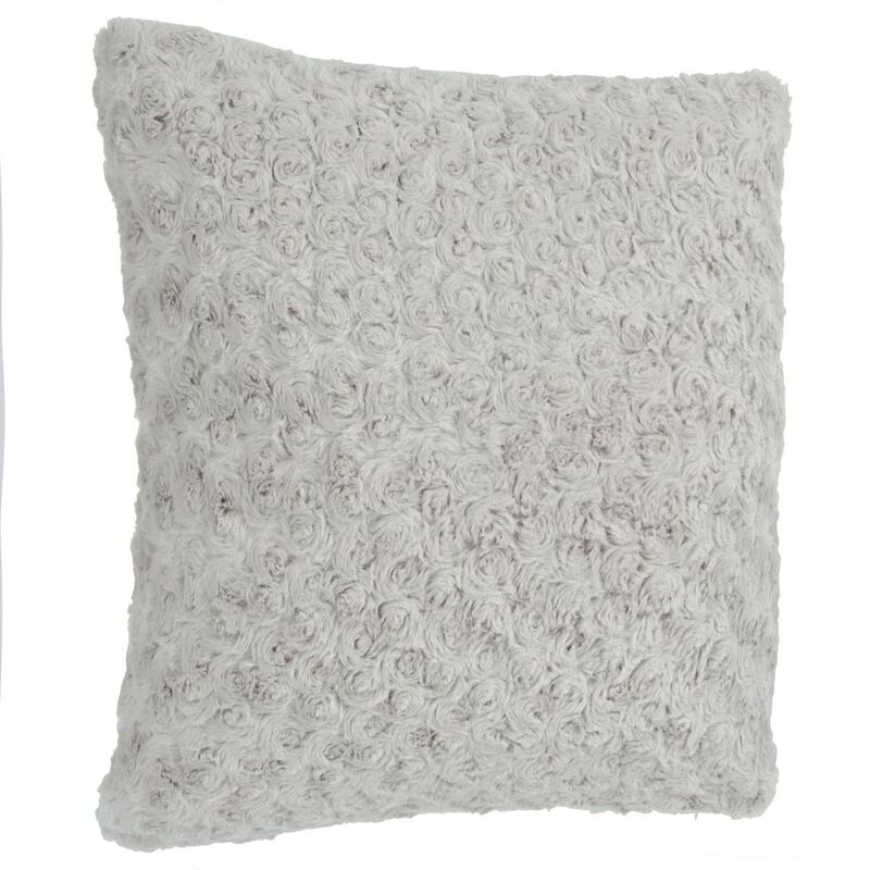 foto del prodotto atmosphera cuscino in pelliccia riccia grigia 45x45cm cr ateur d int rieur