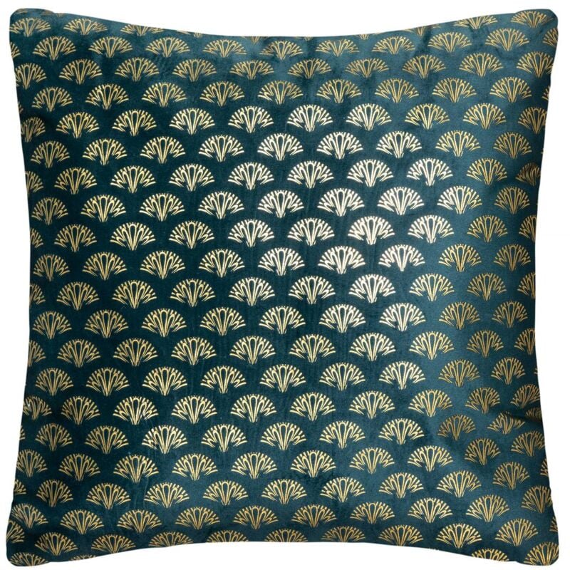 foto del prodotto atmosphera cuscino in velluto blu anatra tropique 40x40 cm cr ateur d int rieur