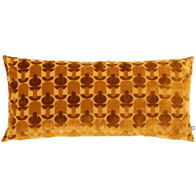 foto del prodotto atmosphera cuscino in velluto jacquard ocra luna 35x75 cm cr ateur d int rieur