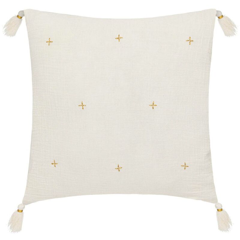 foto del prodotto atmosphera cuscino jamana 40x40cm bianco avorio cr ateur d int rieur