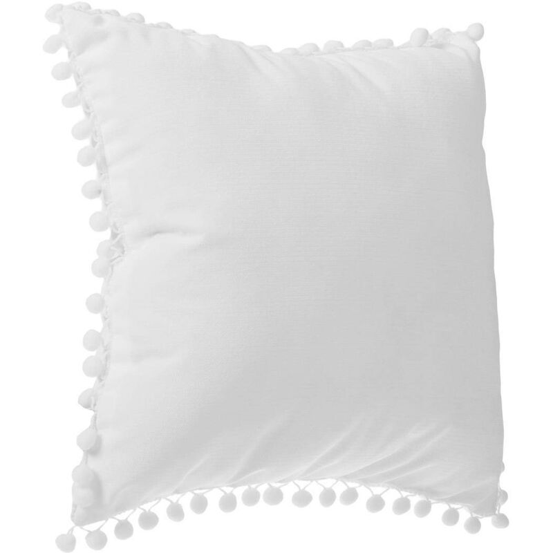 foto del prodotto atmosphera cuscino memories con pompon bianco avorio 40x40cm cr ateur d int rieur