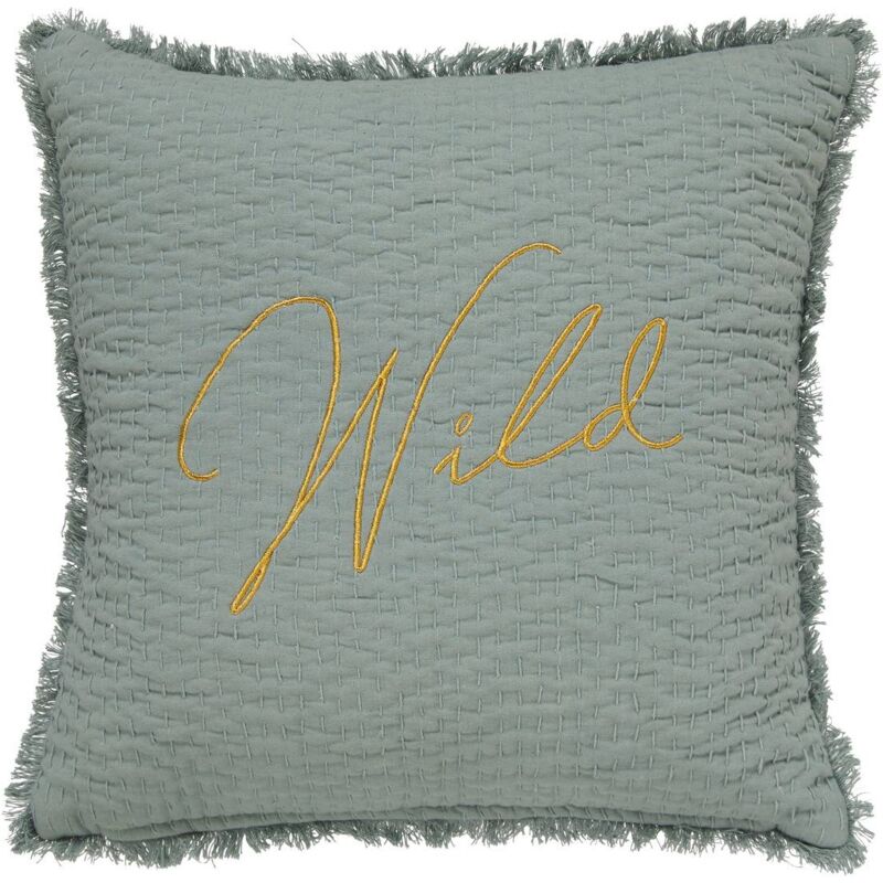 foto del prodotto atmosphera cuscino ricamato wild verde celeste 45x45cm cr ateur d int rieur